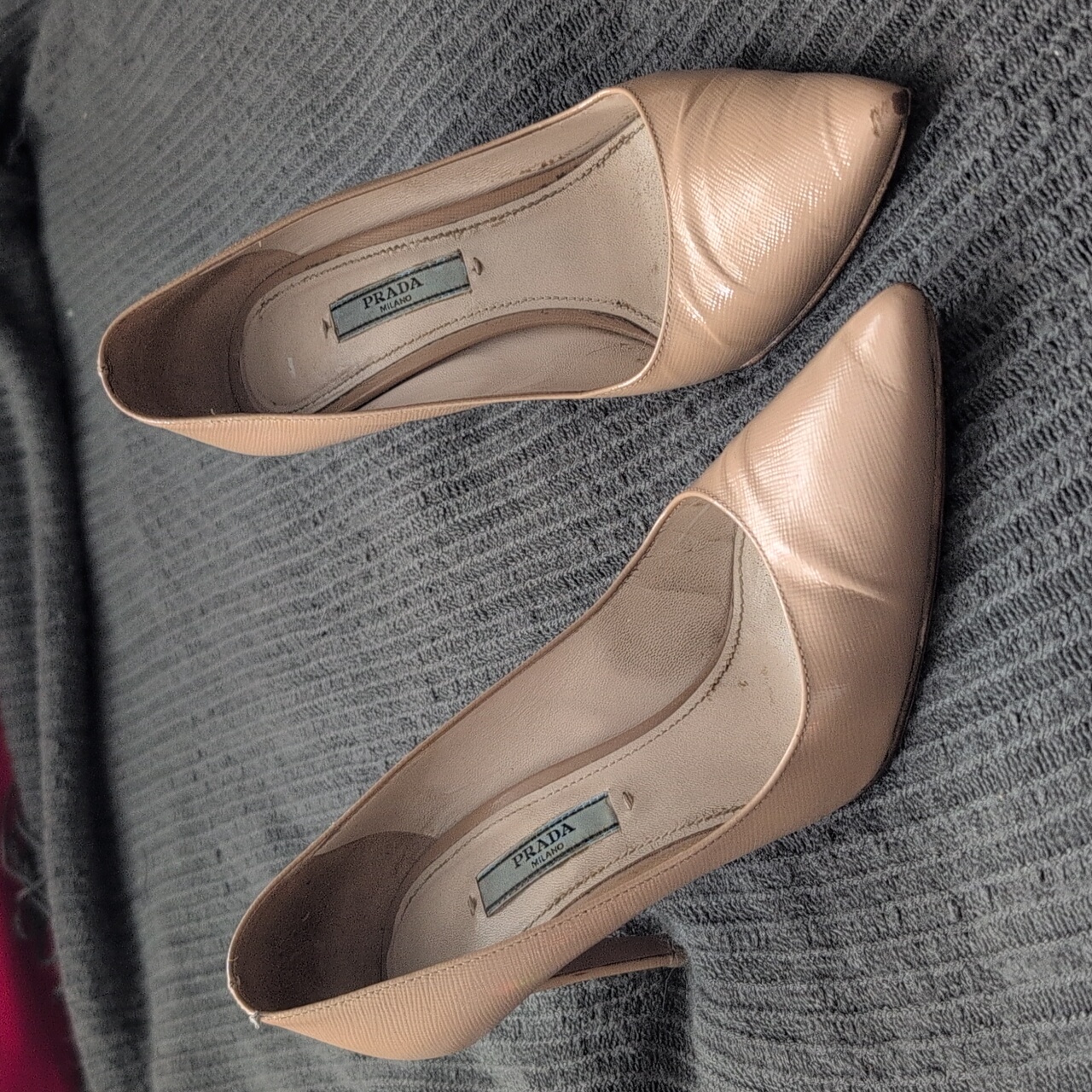 Authentic Prada Nude Pump Heels Size 7.5